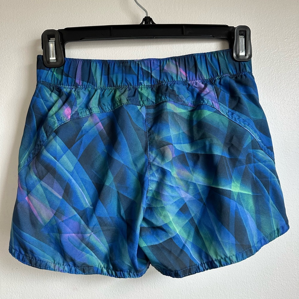 Old Navy Blue and Green Patterned Athletic Shorts
